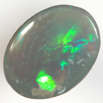 SOLID SEMI BLACK OPAL Bright green rolling flashes